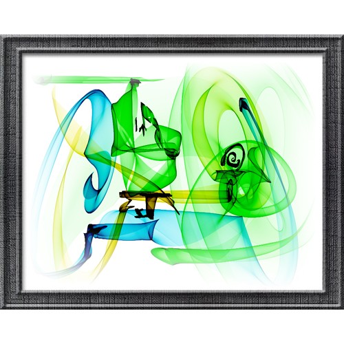 TRIXTER Framed Digital Print Green 24" X 36"