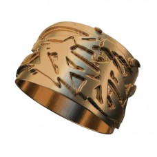 TRIXTER Signature Series Polished Brass Ring Size 10